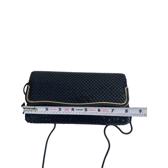 LA REGALE Vintage Navy Blue Chain Mesh Cocktail Bag w/ Strap - Picture 7 of 10